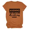 Aviso as Meninas São Site Independente Amazon Wish Camiseta Feminina Casual e Confortável Gola Redonda Manga Curta