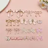 Colgante de Corazón Incrustado Mariposa de Circonita Combinado Estilo Ins Pulsera Hecha a Mano para Niñas Collar Accesorios de Joyería Venta al por Mayor