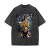 Verão Casual All-match Trendy Marca Americana Solta Top Masculino e Feminino Retro Antigo Anime Impressão Digital Camisetas Masculinas e Femininas