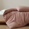 2026 Nova Capa de Edredom Lisa de Algodão de Fibra Longa Escovado de Peça Única, Roupa de Cama Macia e Confortável para Outono e Inverno