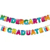 Nuevo banner decorativo de temporada de graduación transfronteriza 2026, banner decorativo de birrete de graduación colorido para graduación de jardín de infantes