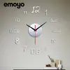 Reloj de pared creativo retro con números romanos en inglés, reloj nuevo, reloj espejo, reloj de pared luminoso para sala de estar
