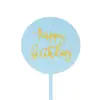 Toppers para Pastel de Cumpleaños con Temática Azul con Estrellas, Molinos de Viento y Nubes para Celebraciones de los 100 Días, Primer Cumpleaños y Mes Completo de Niños