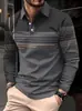 Camisa polo de manga larga para hombre con cuello sencillo, diseño digital 3D, adecuada para todos los hombres adultos y adolescentes