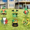 Srzkb3249 Decoração de Jardim para o Dia de São Patrício Transfronteiriça Placa Decorativa Oca de Trevo de Quatro Folhas