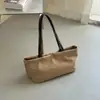 Bolsa tote de couro bovino fosco feminina grande capacidade bolsa de mão nicho coreano versátil para o dia a dia bolsa de ombro único bolsa de axila feminina