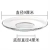 Platillo de vidrio bandeja de té platillo redondo transparente platillo de café platillo para snacks plato pequeño bandeja de té pequeña resistente al calor venta al por mayor de fábrica