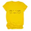 Taza, Gato, Libro, Comercio Transfronterizo, Amazon Wholesale, Corte Holgado, Versátil, Cómodo, Casual, Tallas Grandes, Manga Corta a la Moda