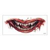 Pegatinas de tatuajes de boca de Halloween Pegatinas de tatuajes de dientes de Halloween Pegatinas de tatuajes de maquillaje facial de terror Exclusivas transfronterizas
