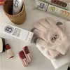 Guantes de Medio Dedo con Cubierta abatible, Guantes de Invierno sin Dedos para Niños, Lindos y Cálidos para Niños, Niñas y Niños, con Forro de Felpa