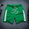 Shorts Finos de Verão com Três Listras Calças Esportivas Masculinas Secagem Rápida Elástico Juventude Casual Solto Moda Calças Três Quartos