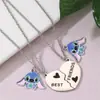 Venta Caliente Transfronteriza Amazon Animación Dibujos Animados Lilo y Stitch Mejor Amigo Amor Colgante de Collar