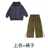 Conjunto de Roupa de Performance Infantil Estilo Americano Moletom com Capuz para Meninos Dança de Rua Hip Hop Conjunto de Roupas de Performance Soltas Roupas da Moda para Dança de Rua