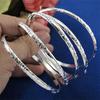 Desejo Transfronteiriço Padrão Quente Pulseira de Prata Conjunto Moda Tendência Padrão Geométrico Círculo Joia Versátil para Mulheres