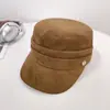 Boina de Lã Versátil Retrô Estilo Coreano Chapéu Newsboy Emagrecedor Facial Chapéu Newsboy Quente à Prova de Vento Outono e Inverno Feminino