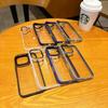 Capa de telefone iPhone16promax para Apple 15pro Transparente Gold Shield 14/13 Resistente a quedas 16pro Hard Max
