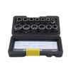 Extractor de tuercas, pernos, tornillos, tornillos de llanta dañados y oxidados, juego de herramientas con funda antideslizante de 11/13 piezas