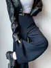 Traje Estilo Old Money Calça Larga Feminina Outono 2026 Novo Cintura Alta Cobre o Quadril Casual Reta Comprimento Total Petite