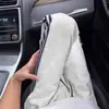 Pantalones Deportivos Blancos y Grises con Raya Lateral para Hombre y Mujer, Nuevos Pantalones de Pierna Ancha Primavera y Otoño 2026, Pantalones de Chándal Casual Rectos de Estilo Retro Americano