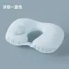 Almohada de Viaje Inflable, Almohada Cervical Portátil, Almohada en Forma de U Inflable a Presión, Almohada Cervical Esencial para Viajes, Almohada Plegable para Avión