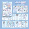 Libro de Pegatinas Nuevo Juego de Disfraces Xinmo Girl de Lingmo Supply Chain, Pegatinas Energéticas de Maquillaje de Princesa, Colección Brillante