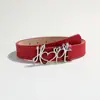 Moderna Botón de Metal Nuevo LOVE Cinturón Y2K Accesorios para Faldas de Jeans de Mujer Moda Cinturón Personalizado Versátil