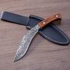 Cuchillo de exterior de fábrica hoja recta cuchillo curvo mini cuchillo imitación Damasco cuchillo pata de perro cuchillo portátil para acampar Nibo