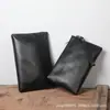 Bolso de Mano de Cuero Genuino Piel de Oveja para Hombre Capa Superior Piel de Vaca Bolso tipo Sobre Simple de Moda Gran Capacidad Bolso para Hombre Bolso para Teléfono
