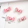 Bonitas cuentas redondas de acrílico, cuentas pesadas pintadas a mano, material artesanal, accesorios de cuerda [rosa]