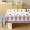 Mantel de dibujos animados, impermeable y a prueba de aceite, no lavable, mantel de PVC estilo crema para mesa de café, nuevo modelo 2026, mantel rectangular estilo ins