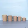 Copo de Papel para Iogurte Frito Atacado Descartável Copo para Sopa para Levar Balde de Sopa Papel Kraft Espessado Balde para Mingau Tampa de Papel PP Tigela de Papel Redonda