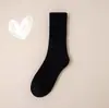Meias Grossas de Terry Anti-Odor de Cano Médio para Outono e Inverno, Meias Quentes e Simples de Cor Sólida para Homens e Mulheres