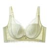 Lencería Sexy de Encaje con Copas Caladas para Mujeres con Senos Grandes, Retractora de Senos Ajustable, Sujetador Transpirable de Copa No Vacía, Estilo Delgado