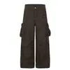 Nuevos pantalones rectos de color liso estilo streetwear coreano 2026 con múltiples bolsillos, pantalones casuales de trabajo, suministro mayorista directo 10
