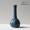 Vaso Cerâmico Chinês Retrô Imitando Garrafa de Melão Azul e Branco da Dinastia Song de Alto Padrão para Sala de Chá Zen Arranjo de Flores Hidropônicas Vasos Ornamentos