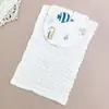 Toalla absorbente para bebé, almohadilla de gasa para niños, toalla para la espalda, algodón puro Clase A con estampado de dibujos animados, toalla absorbente a prueba de sudor para bebé de jardín de infantes