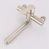 Grifo de Cocina Europeo Ruso Horizontal de Acero Inoxidable con Tubo Plano Recto Extendido en Forma de S, Grifo de Agua Caliente y Fría para Uso Doméstico