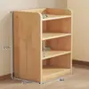 Estante de livros de madeira maciça, estante simples de piso para a sala de estar, prateleira de armazenamento para estudantes, armário de armazenamento multicamadas para quartos de crianças e quartos