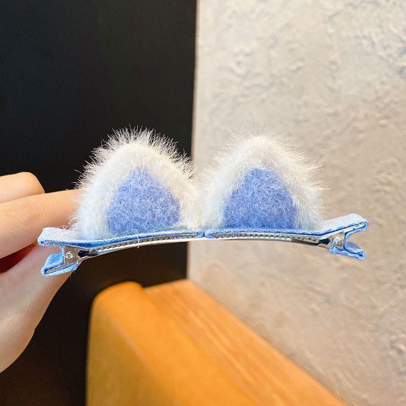 毛绒猫耳朵发夹