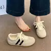 Tênis de treino alemães amarelos, sapatos femininos, novo estilo 2026, populares para primavera e outono, versáteis, casuais, com sola reta e tênis esportivos