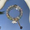 Pulsera Año Nuevo del Dragón 2024 para Mujer Pulsera Imitación Cinabrio Bollo de Dragón Nuevo Estilo Chino Joyería Estilo Chino Año del Dragón