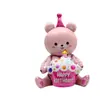 Modelado de dibujos animados oso mágico mate pastel estilo INS LOVEYOU confesión amor oso sentado globo de aluminio