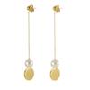 Cross-border novos brincos longos franceses Pearl tassel europeu e americano retro moda simples brincos de alta qualidade para as mulheres