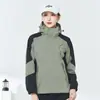 Chaqueta de montañismo para hombre y mujer, tres en uno, desmontable, impermeable, a prueba de viento, para exteriores, otoño e invierno, marca de moda, para parejas