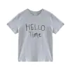 Camiseta Preta de Manga Curta com Gola Redonda, Novo Estilo de Verão para Mulheres, Simples com Estampa de Letras, Peça Externa Casual Versátil para Mulheres