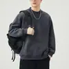 Sudadera de punto retro americana de peso pesado de 540 g para hombre, estilo holgado y casual, guapo y relajado, adecuada para primavera y otoño