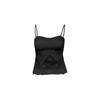 Camisola para Mujer con Almohadillas Integradas en el Pecho, Estilo Chino, Primavera y Verano, Top Sexy con Retazos de Encaje, Se Puede Usar como Capa Interior o Exterior, Sin Mangas