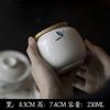 Mo Ji Blanco Dulce Orquídea de Agua de Otoño Pintado a Mano Juego de Té Kung Fu Tazón con Tapa de Cerámica Tetera Taza de Té Olla Accesorios para Ceremonia del Té Colección