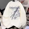 Moletom Primavera e Outono Transfronteiriço para Homens, Pulôver Tendência Estilo Coreano, Jaqueta com Estampa Criativa de Desenho Animado Estilo Hong Kong Solta
