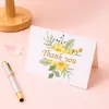 Tarjetas de Agradecimiento y Bendición Florales Plegables a la Mitad Set Combinado de Amazon con Pegatinas Selladoras para Sobres